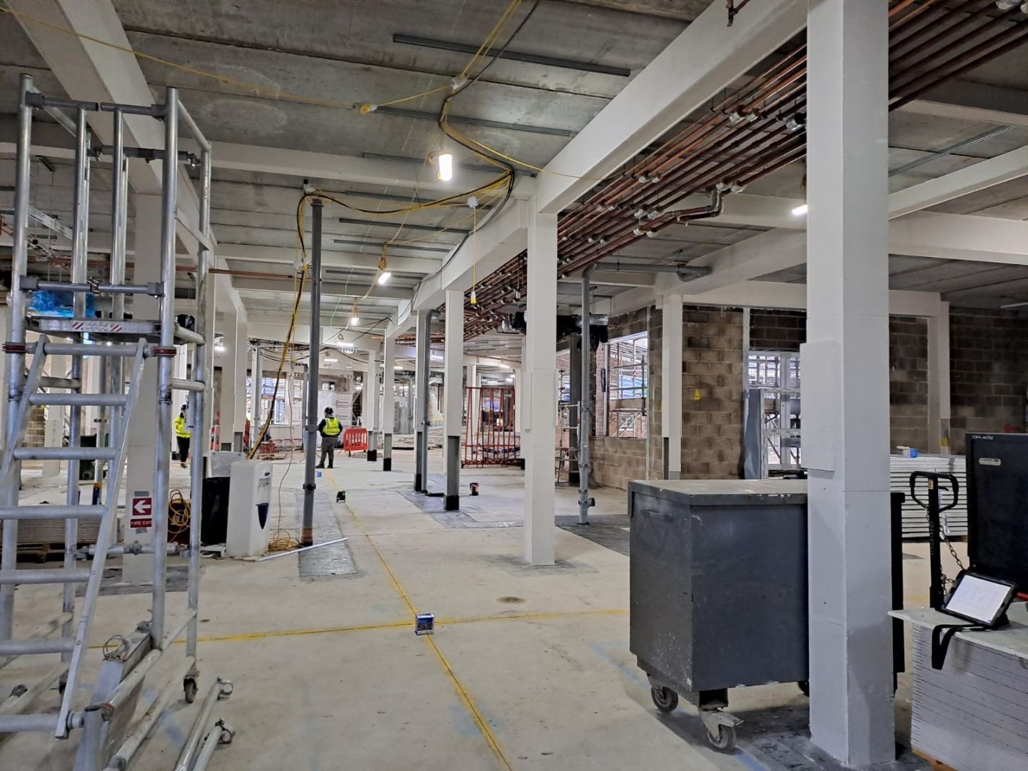 Photograph of the construction of silverwood - showing the inside of the building