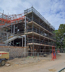 Photos above and below: Recent construction images  of the new Northwest Mental Health Inpatient  Service