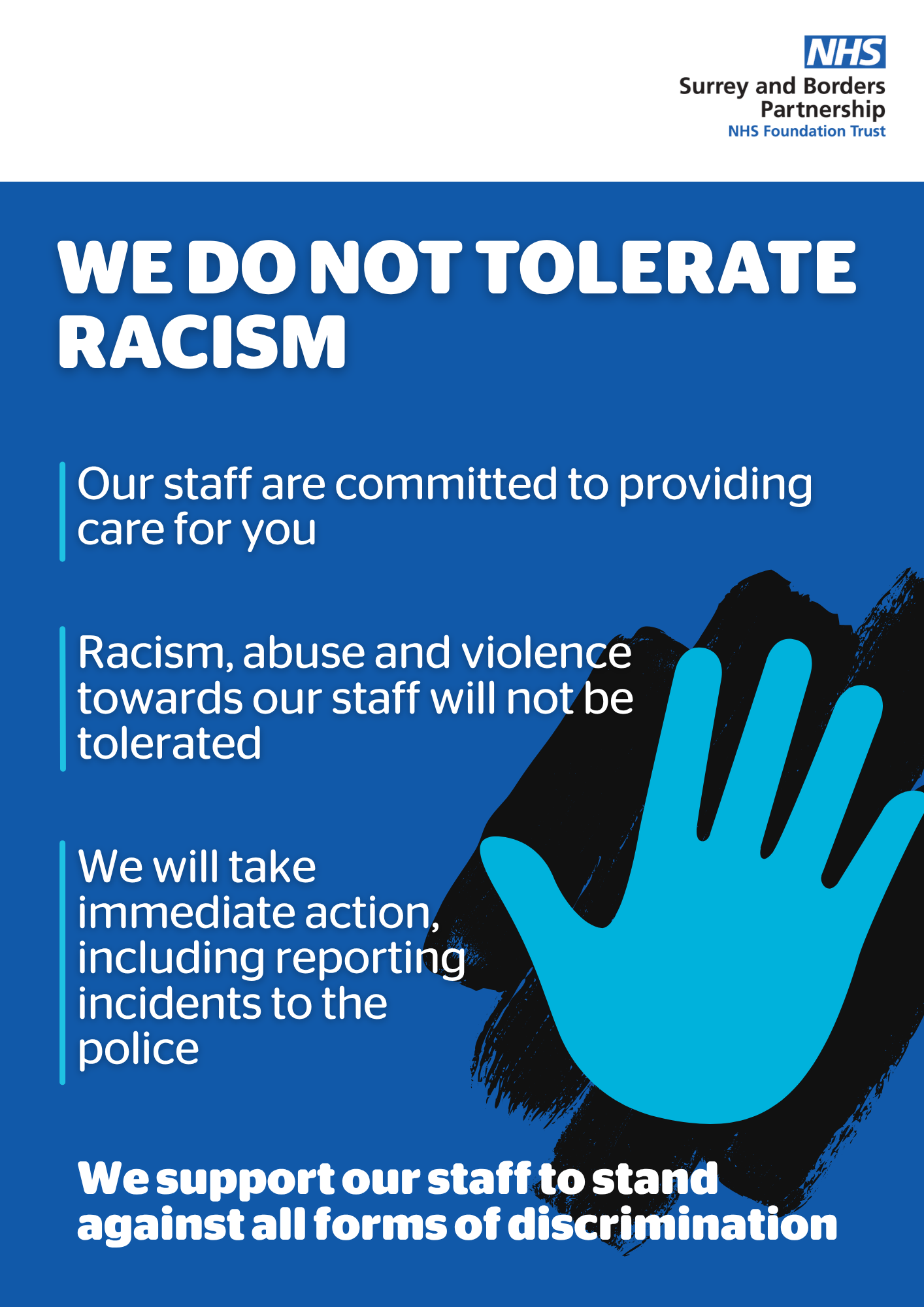 Version 4 of a anti racism poster
