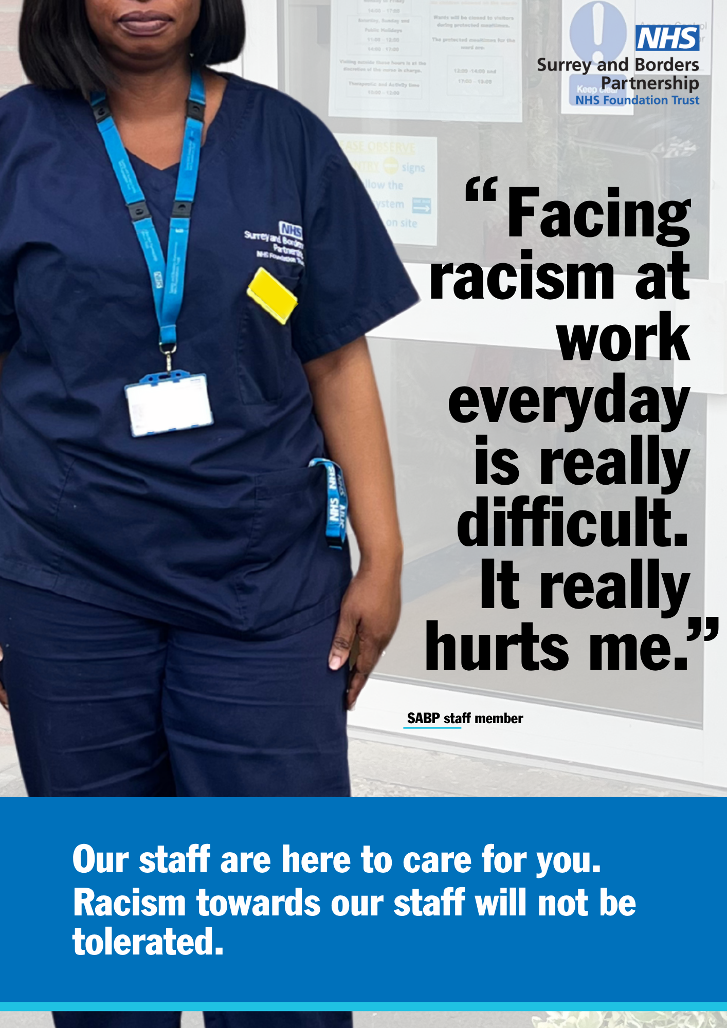 Version 1 of a anti racism poster