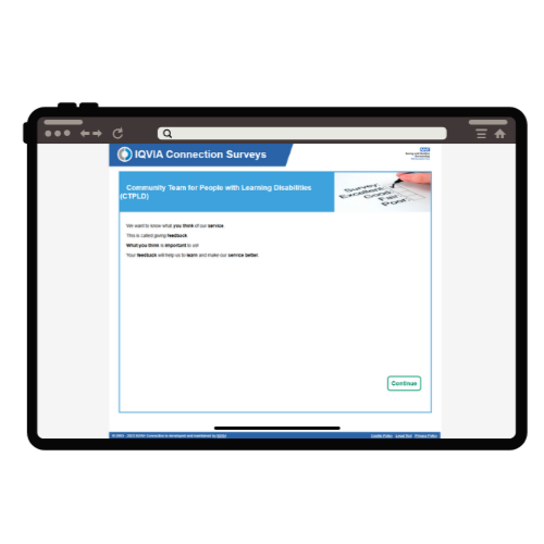 iPad with form